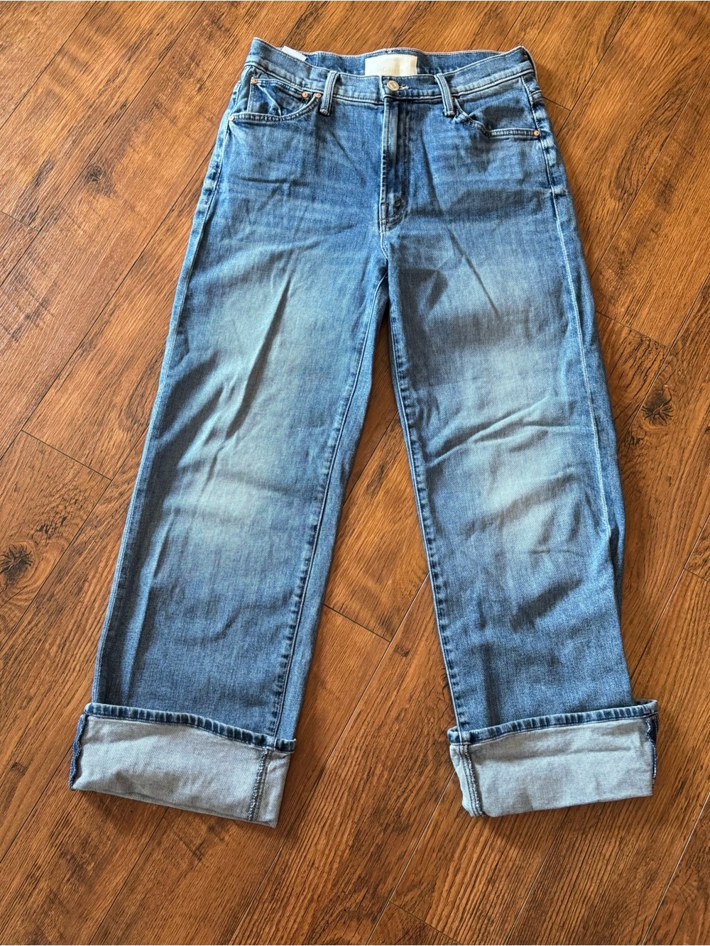 MOTHER JEANS Denim The Dodger Flood Cuff Toil And Trouble Size 27 Pants